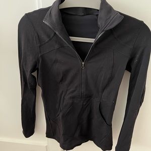 Lululemon 3/4 zip black top Sz. 4